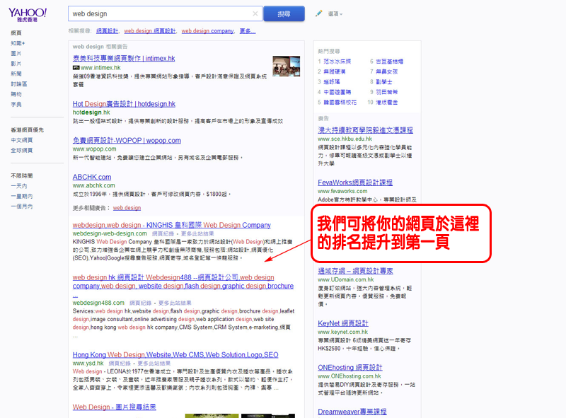 SEO 搜尋結果示例